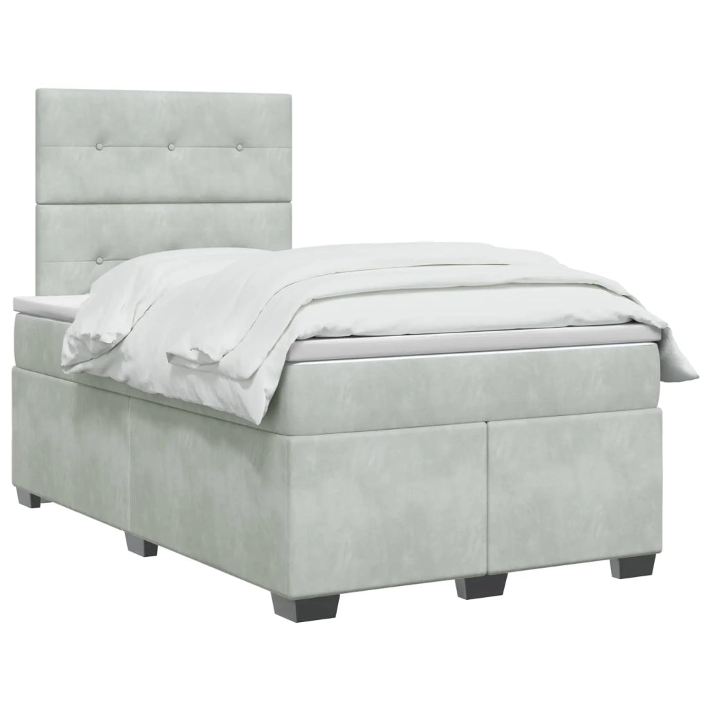 Letto box spring con materasso Grigio Chiaro 120 x 200 cm 3453620