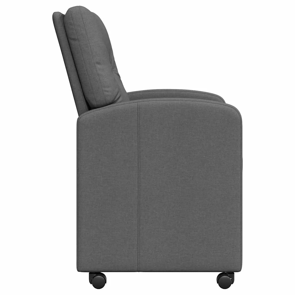 Sedie da Pranzo con Ruote 2 pz | Sedie da cucina Grigio scuro 57 x 67 x 95 cm
