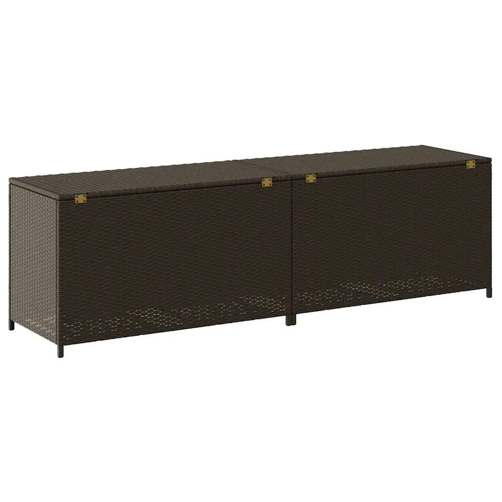 Baule da Giardino in Polyrattan 200x50x60 cm Marrone CFW4831277