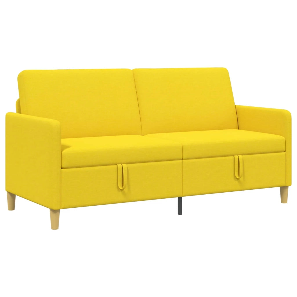 Divano con Storage Giallo Chiaro 172 x 78 x 87 cm Poliestere 42036957