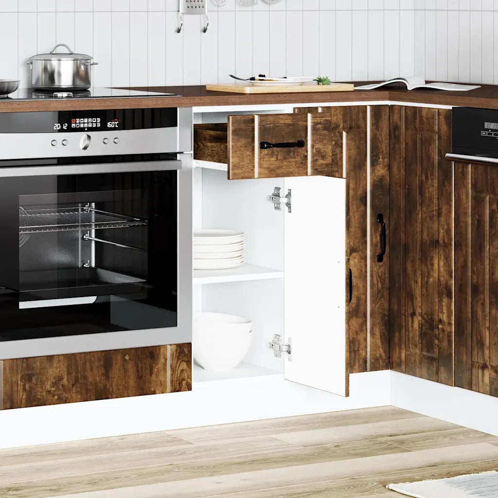 Base da Cucina Lucca Rovere Fumo in Legno Multistrato 853702