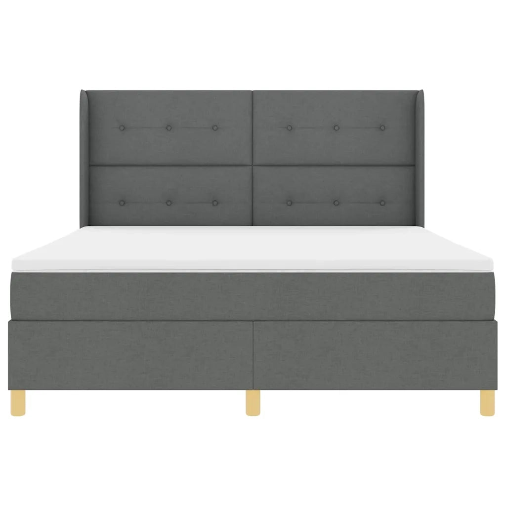 Letto a molle con strisce LED Grigio 180 x 200 cm Tessuto 3343708
