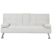 Divano letto a 3 posti moderno in tessuto di colore beige salotto elegante stile moderno