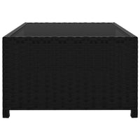 Lettini Prendisole 2 pz con Tavolo in Polyrattan Neri cod mxl 19821