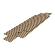 Set di 5 pannelli decorativi da parete 3D 195 x 30 cm effetto rovere chiaro 03_0010662