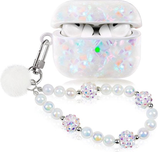 Custodia AirPods 3 con Perle e Chiave con Portachiave - Carina e Protettiva