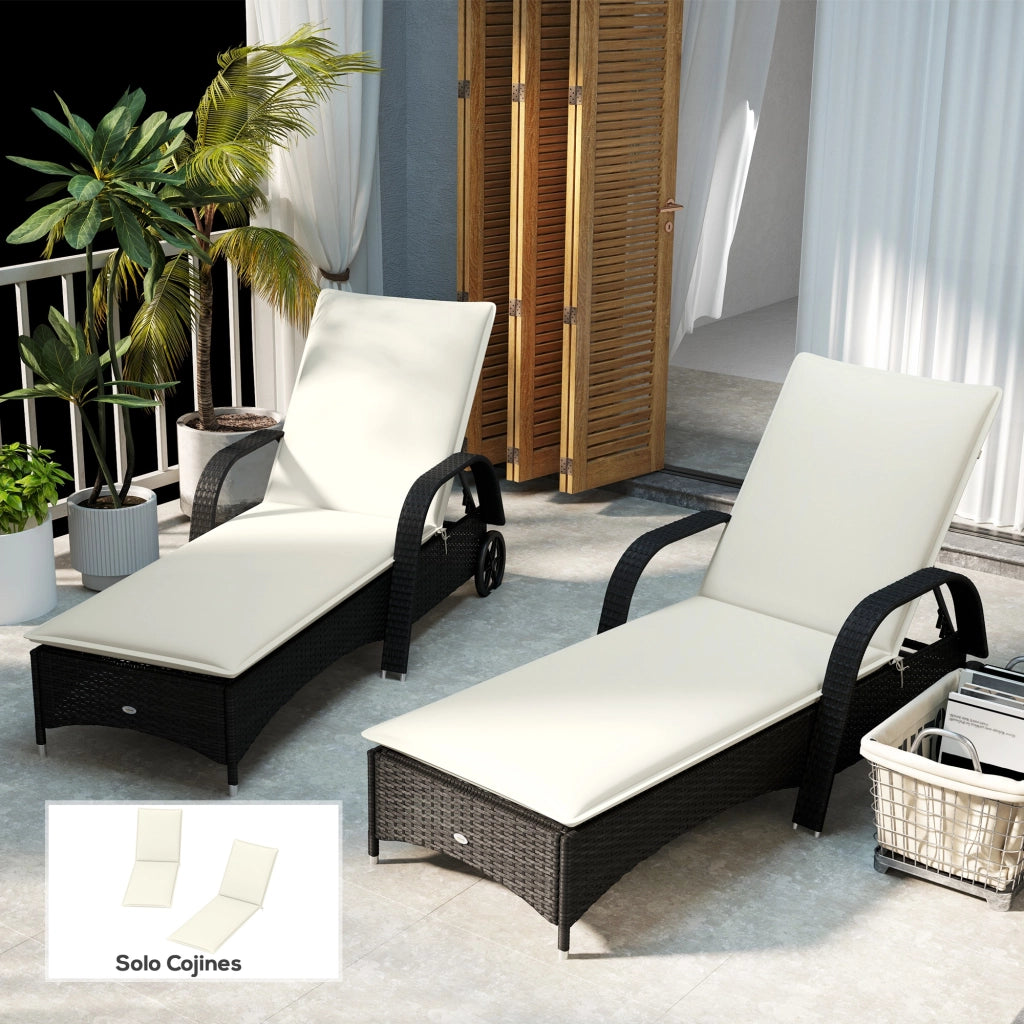 Cuscini per Divani da Giardino ¨C Zephmum ¨C 193x58x6 cm Crema