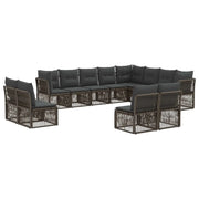 Set Divano da Giardino 12 pcs Grigio polyrattan 3434411