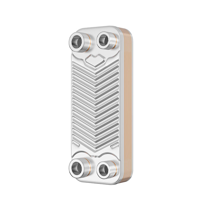 Scambiatore a piastre saldobrasate in acciaio inox, 10 piastre, max 22 kw