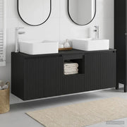 Set di Armadi da Bagno 3 pz Nero 53 x 35 x 63 cm 3405658