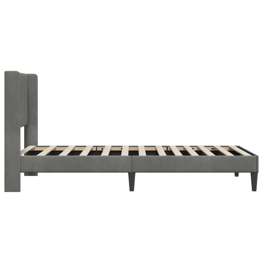 Struttura del letto Grigio Scuro 90 x 190 cm Velluto 3414668