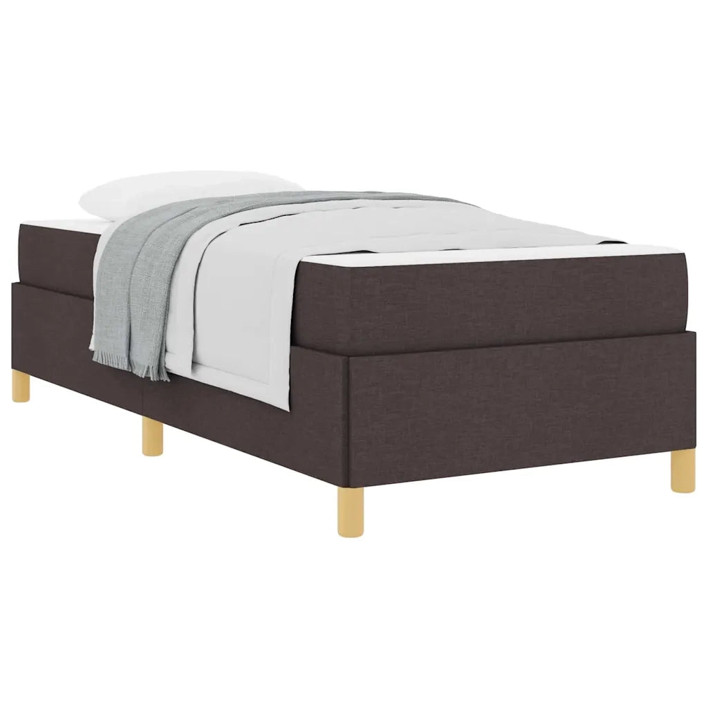 vidaXL Letto a molle Marrone e Bianco e Marrone scuro 80 x 200 cm