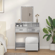 Grigio sonoma Legno ingegnerizzato, Specchio 79 x 41 x 140 cm