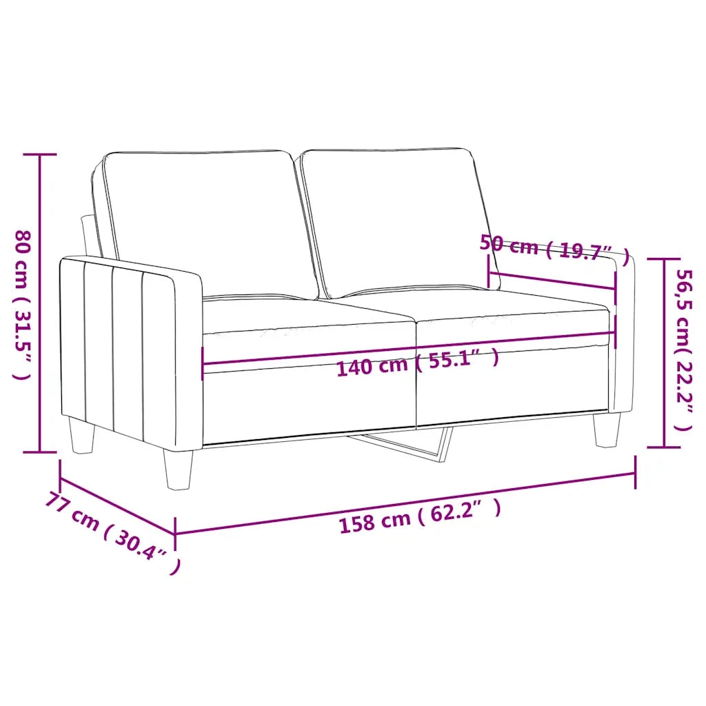 Divano a 2 Posti-Sofa 2 Posti giallo 140 cm in Velluto 134445