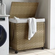 Cesto Portabiancheria con Ruote 60x35x60,5 cm Rattancod mxl 85435