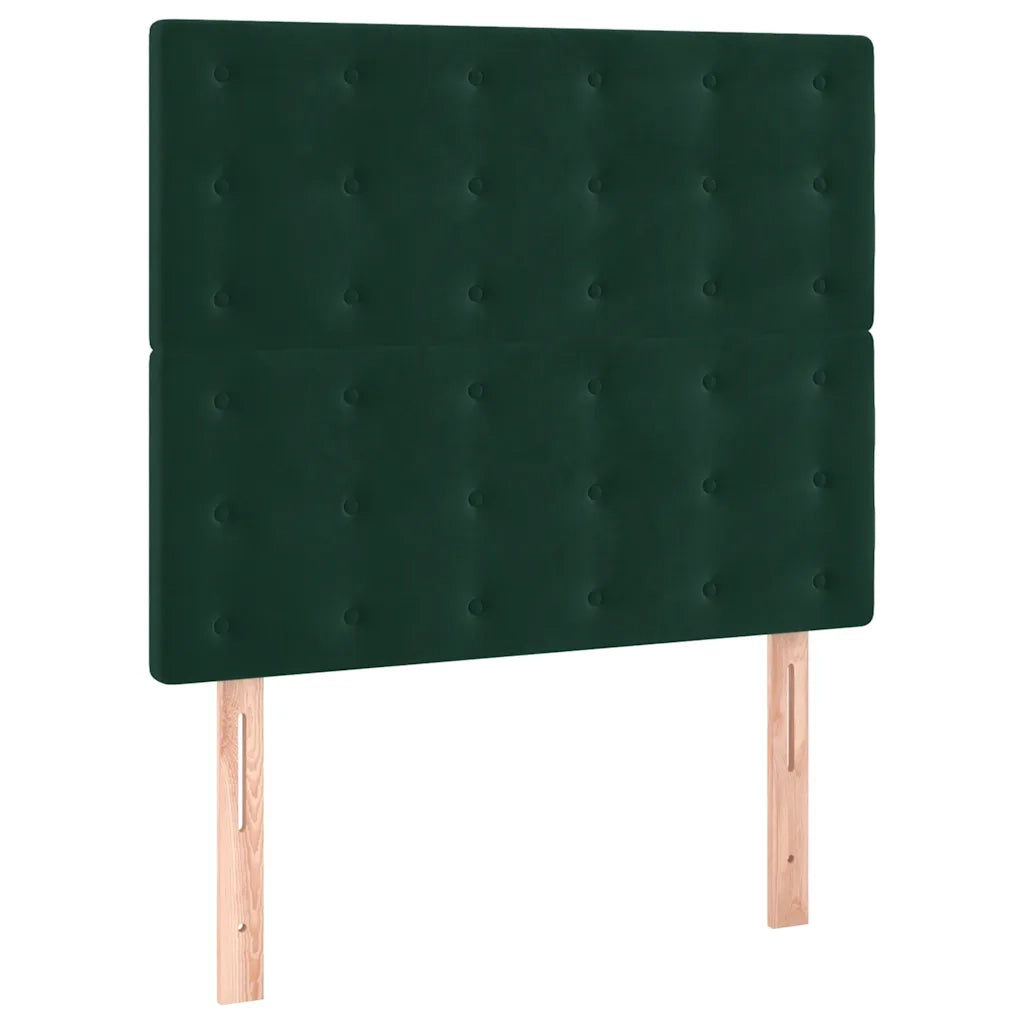 Giroletto a Molle con Materasso Verde Scuro 80x200 cm Velluto 3132888