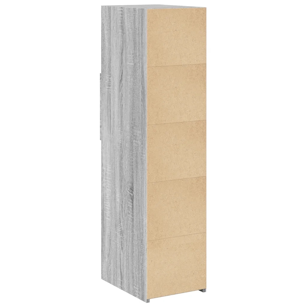 Credenza Grigio Sonoma 30x42,5x124 cm in Legno Multistrato