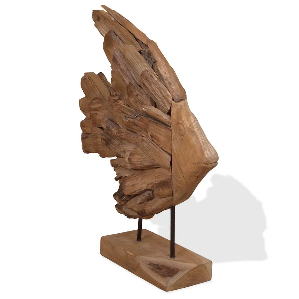 Scultura di Pesce in Teak 40x12x57 cm 244565