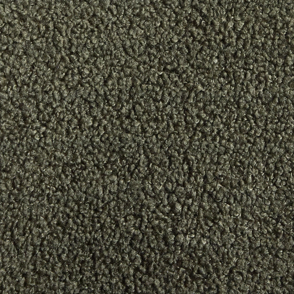 Set di 2 sedie da pranzo in tessuto bouclè verde scuro braccioli schienale intagliato gambe in metallo moderna industriale