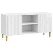 Mobile TV Bianco Lucido 102 x 34,5 x 50 cm Legno ingegnerizzato