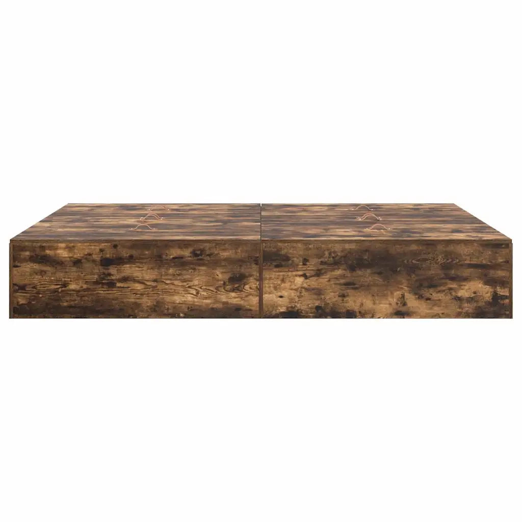 Struttura letto con contenitore Rovere fumé 150 x 200 cm 3335385