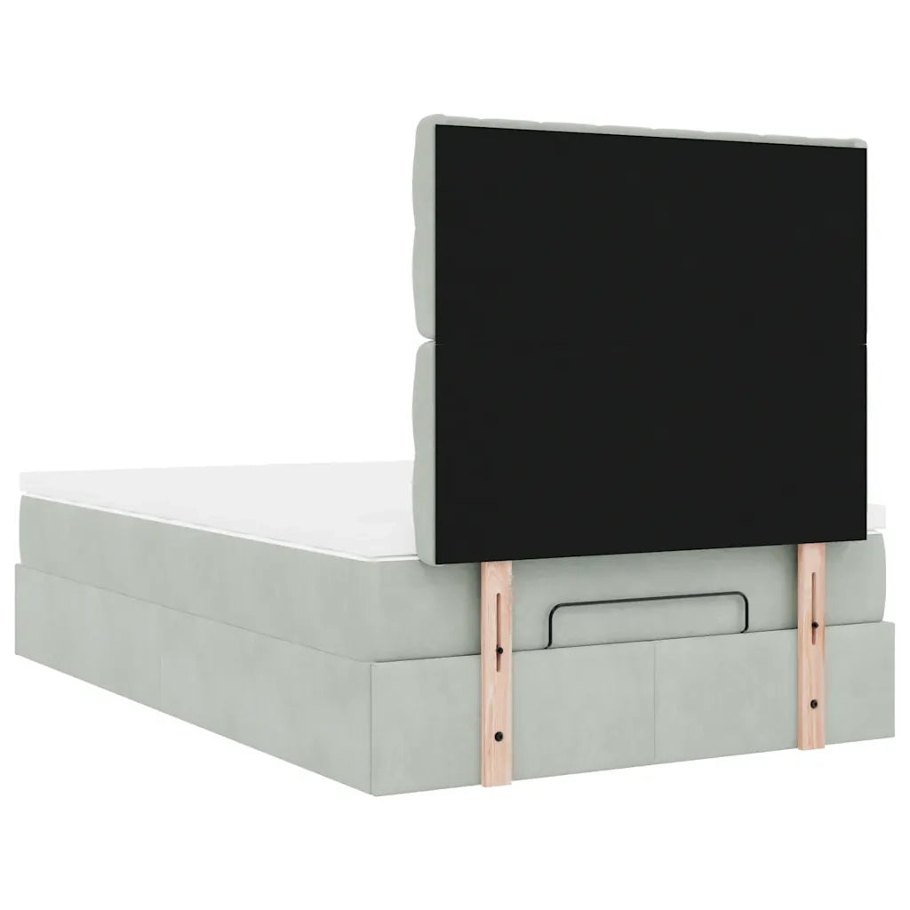 Struttura Letto Pouf con Materassi 120x190 cm Velluto 3314378