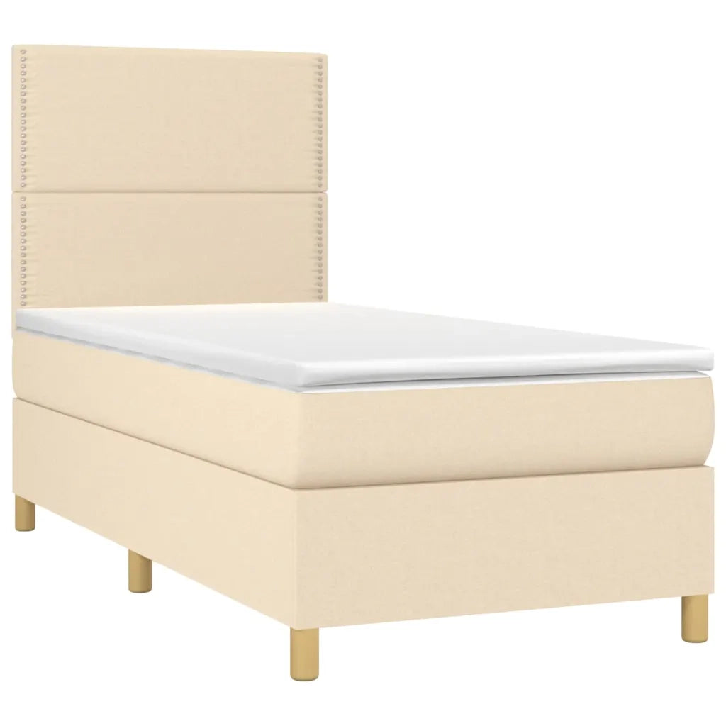 Giroletto a Molle con Materasso Crema 100x200 cm in Tessutocod mxl 128042