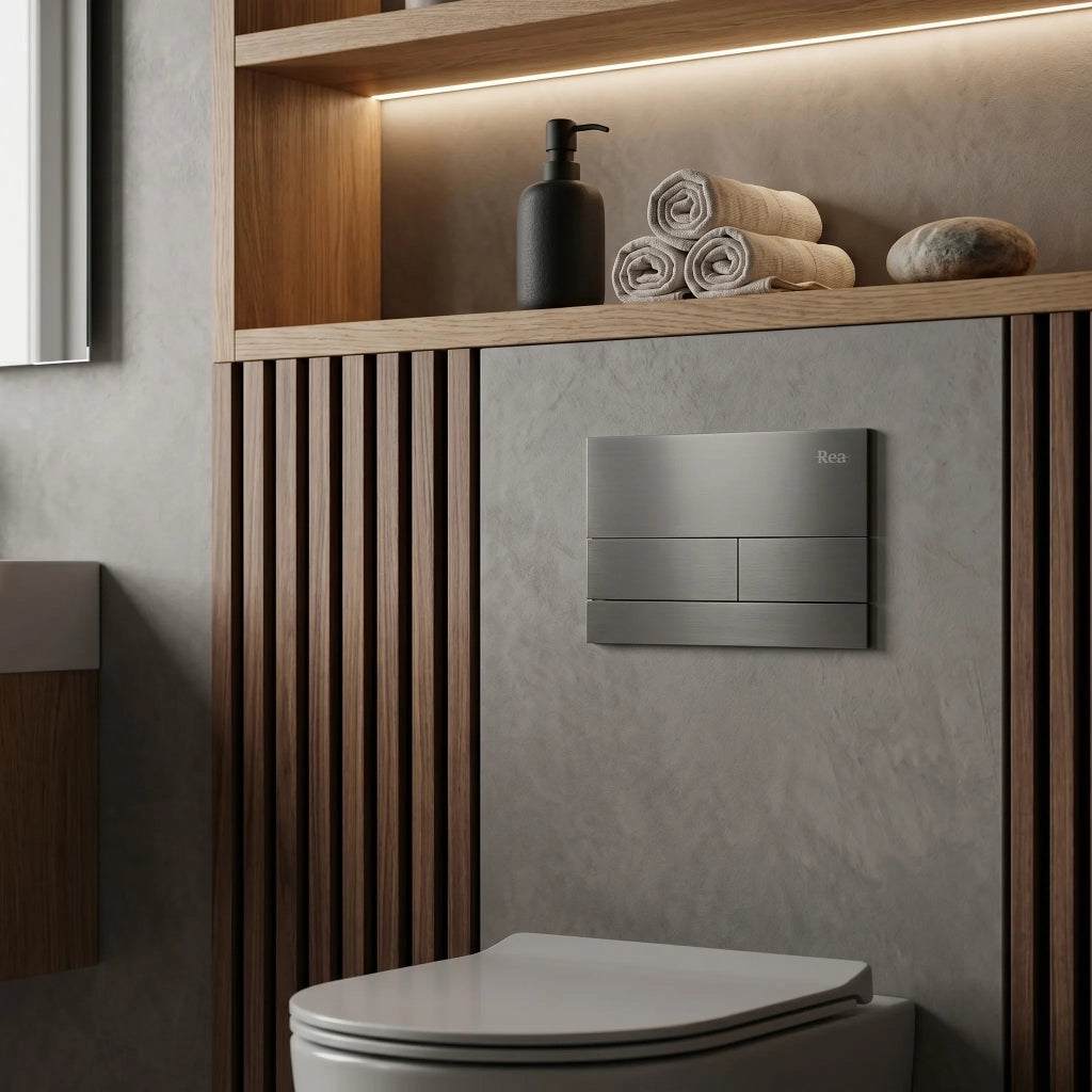 Set Telaio Da Incasso Per Wc Slim 024n Con Pulsante T Titan