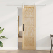 Porta scorrevole Naturale e Bianco 61 x 198,5 cm