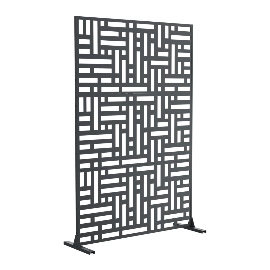 Pannello Divisorio Bernalda Struttura Traforata in Acciaio 180 x 120 cm Grigio Antracite casa.pro