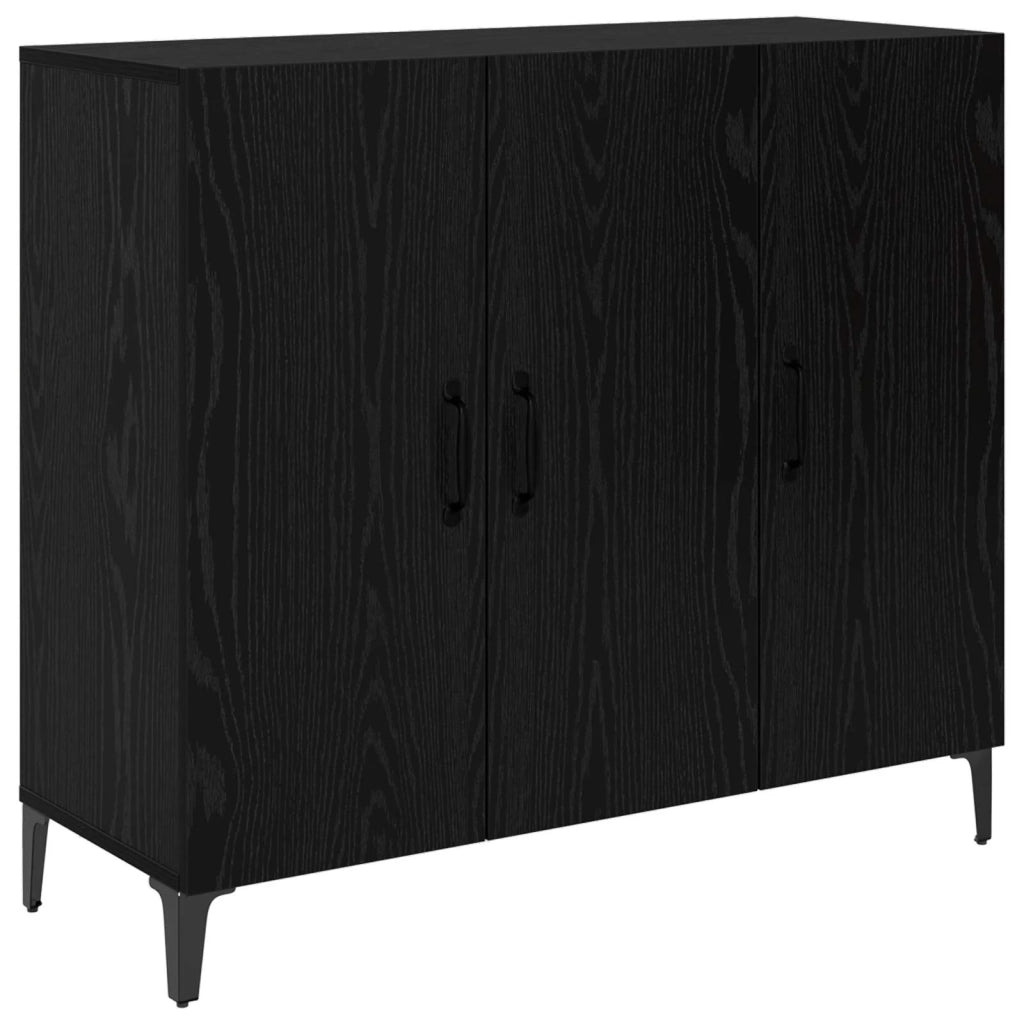 Credenza | Madia | Buffet da pranzo | Armadio da pranzo Rovere nero 34 x 90 x 80 cm Legno multistrato