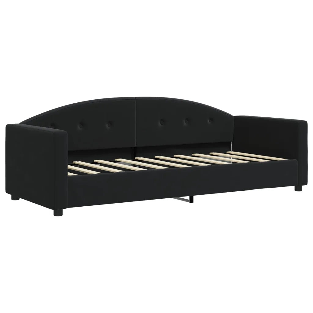 Letto singolo | Letto per adulti | Letto da Giorno Nero 80x200 cm in Velluto