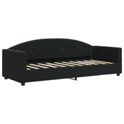 Letto singolo | Letto per adulti | Letto da Giorno Nero 80x200 cm in Velluto