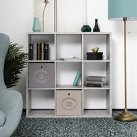 Libreria divisorio 107x33x107 cm beton grigio cemento