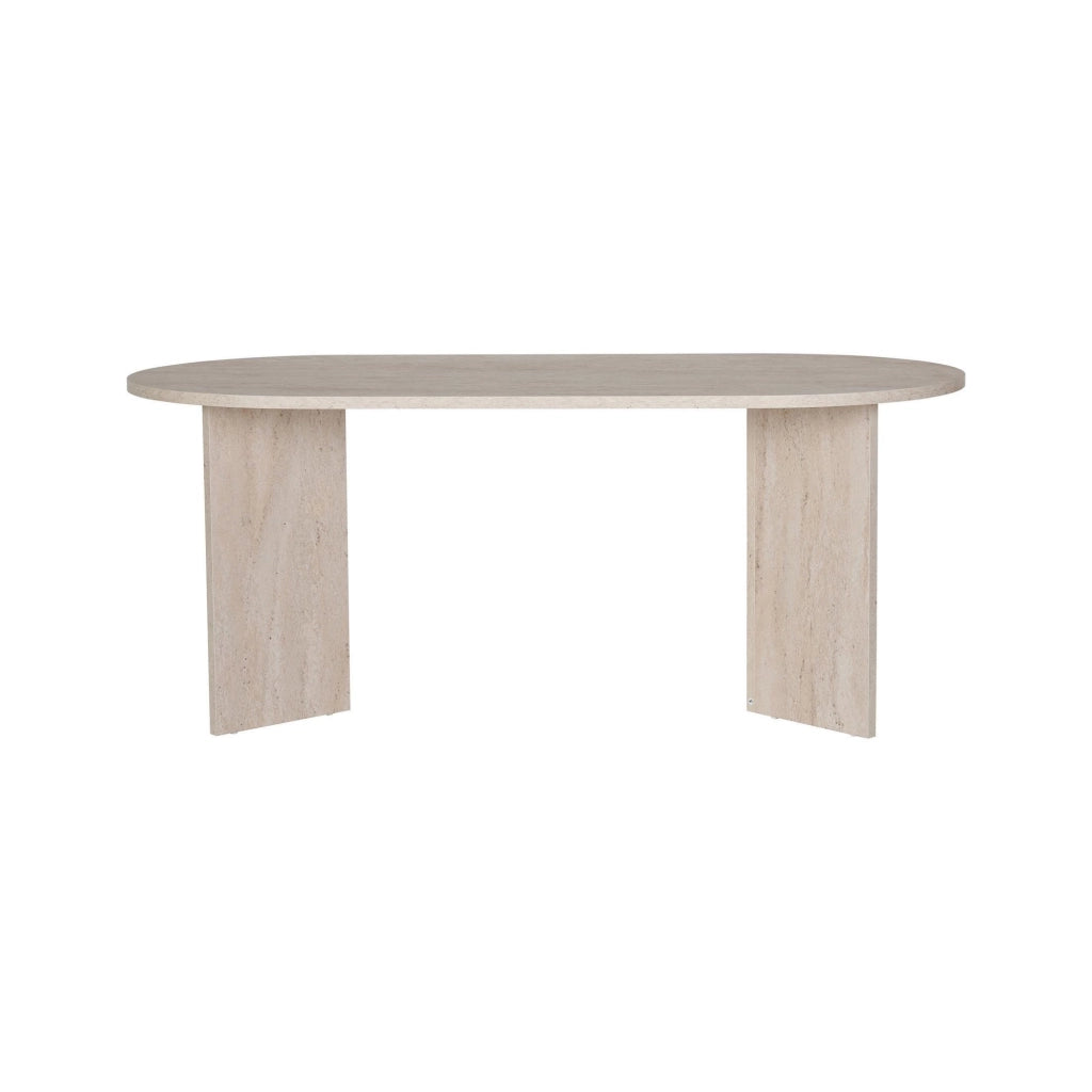Monterano, Tavolo Fisso 6 Posti, 180x89.5x75h cm Bianco Marmo