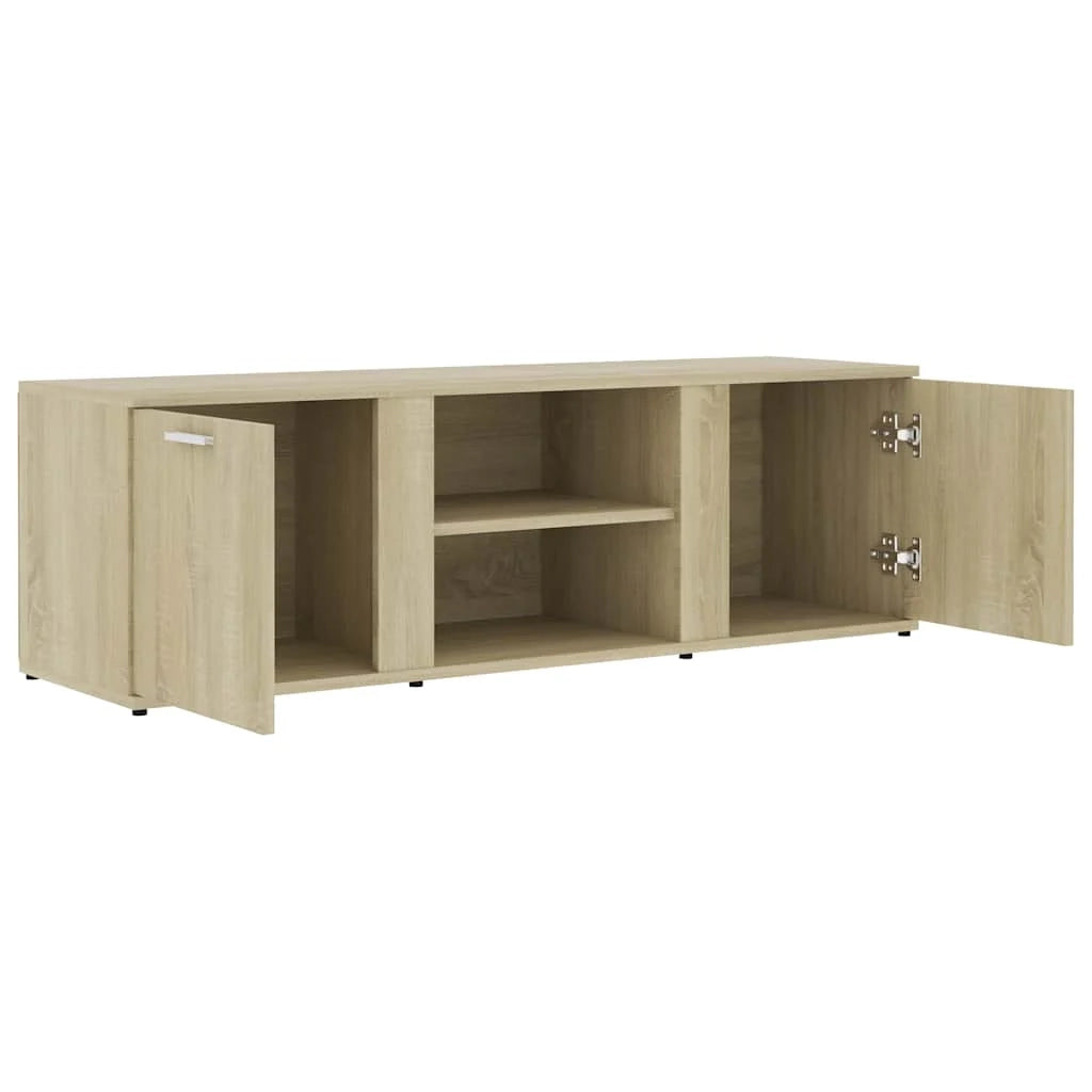 Mobile TV multimediale mensola TV credenza TV sala da pranzo soggiorno camera da letto rovere Sonoma 120 x 34 x 37 cm legno ingegnerizzato marrone 02_0027466