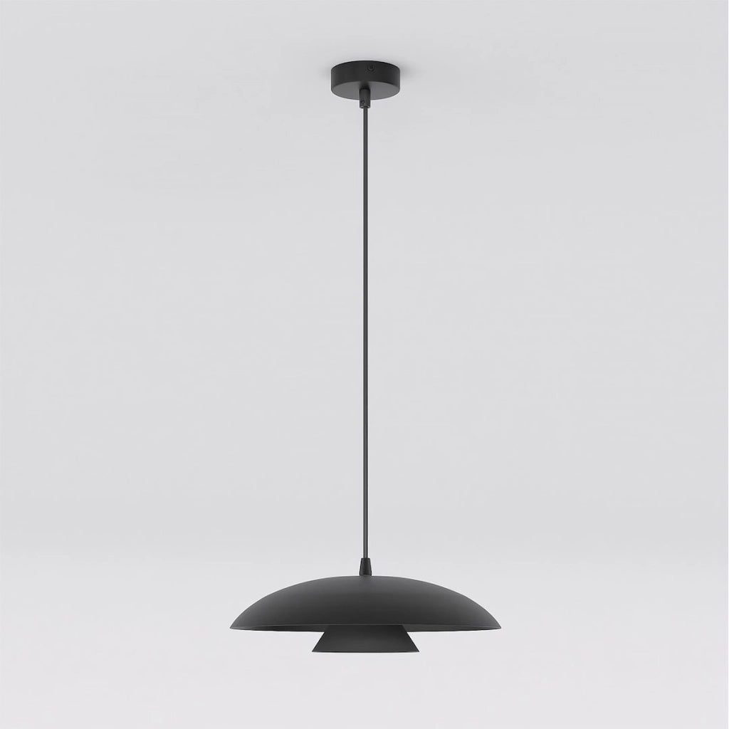 Lampada a sospensione Babel in acciaio nero opaco