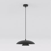 Lampada a sospensione Babel in acciaio nero opaco