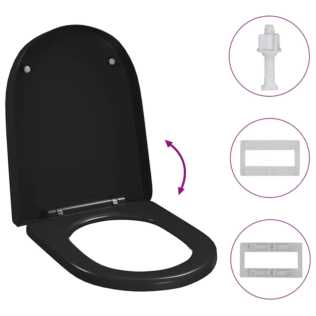 Copriwater Ammortizzato a Sgancio Rapido Nero CFW7569080