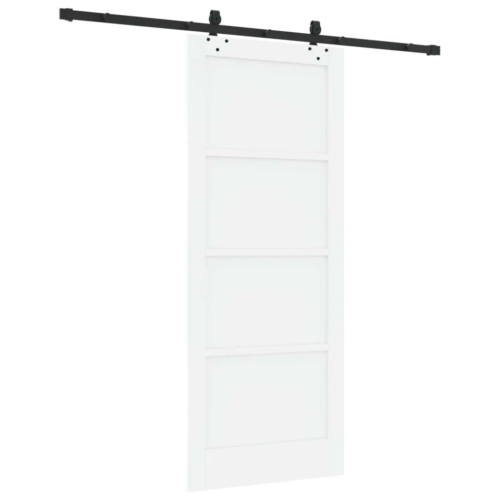 Porta scorrevole Bianco e Nero 83 x 202 cm 3445515