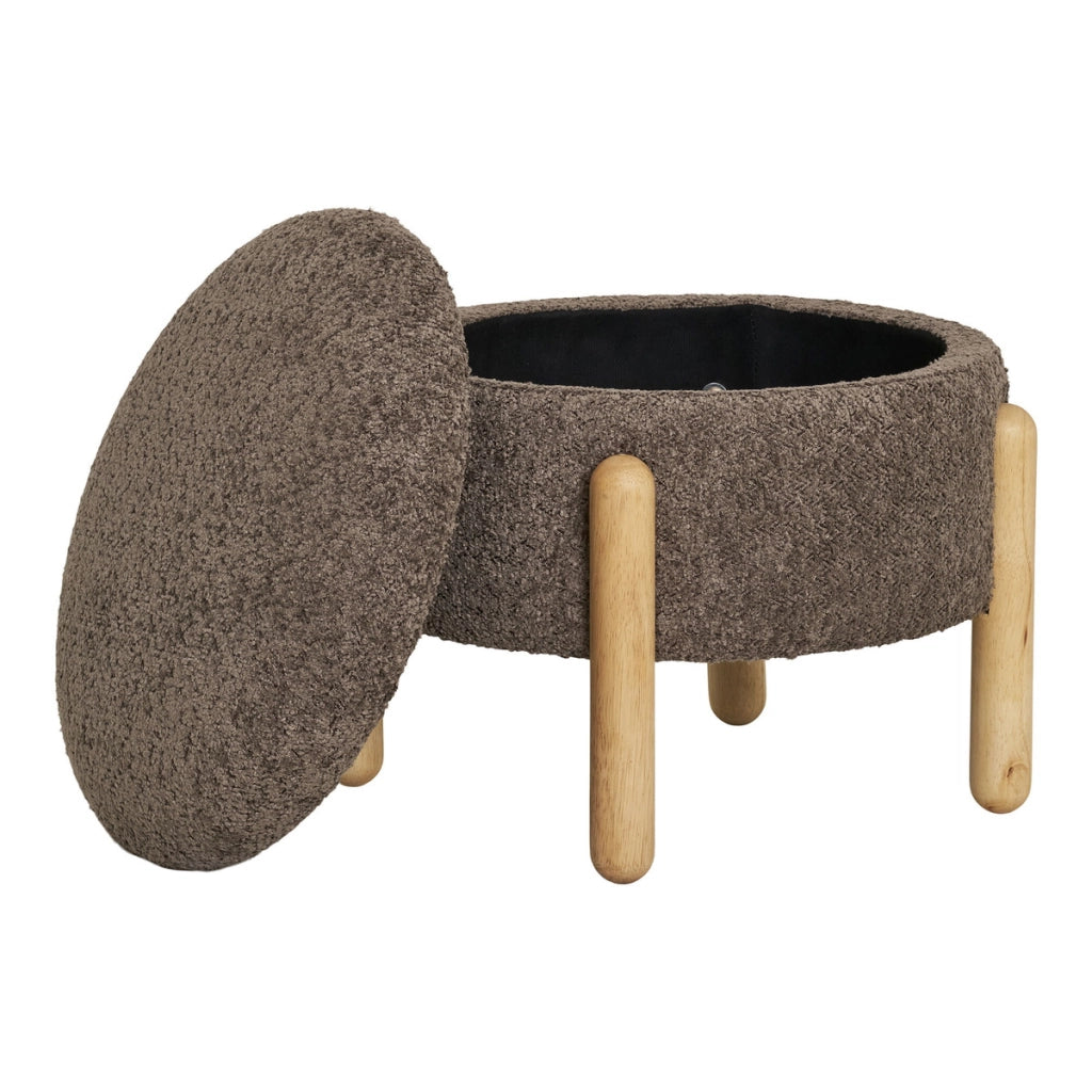 Pouf Medas, Marrone, Poliestere, 45x45x36 cm
