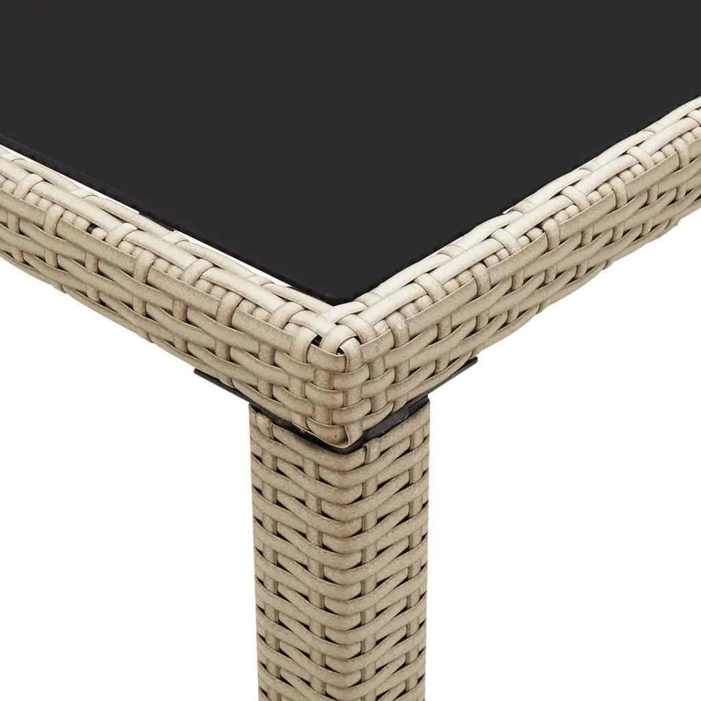 Tavolo da Giardino Beige 123x60x74 cm in Polyrattan cod mxl 34105