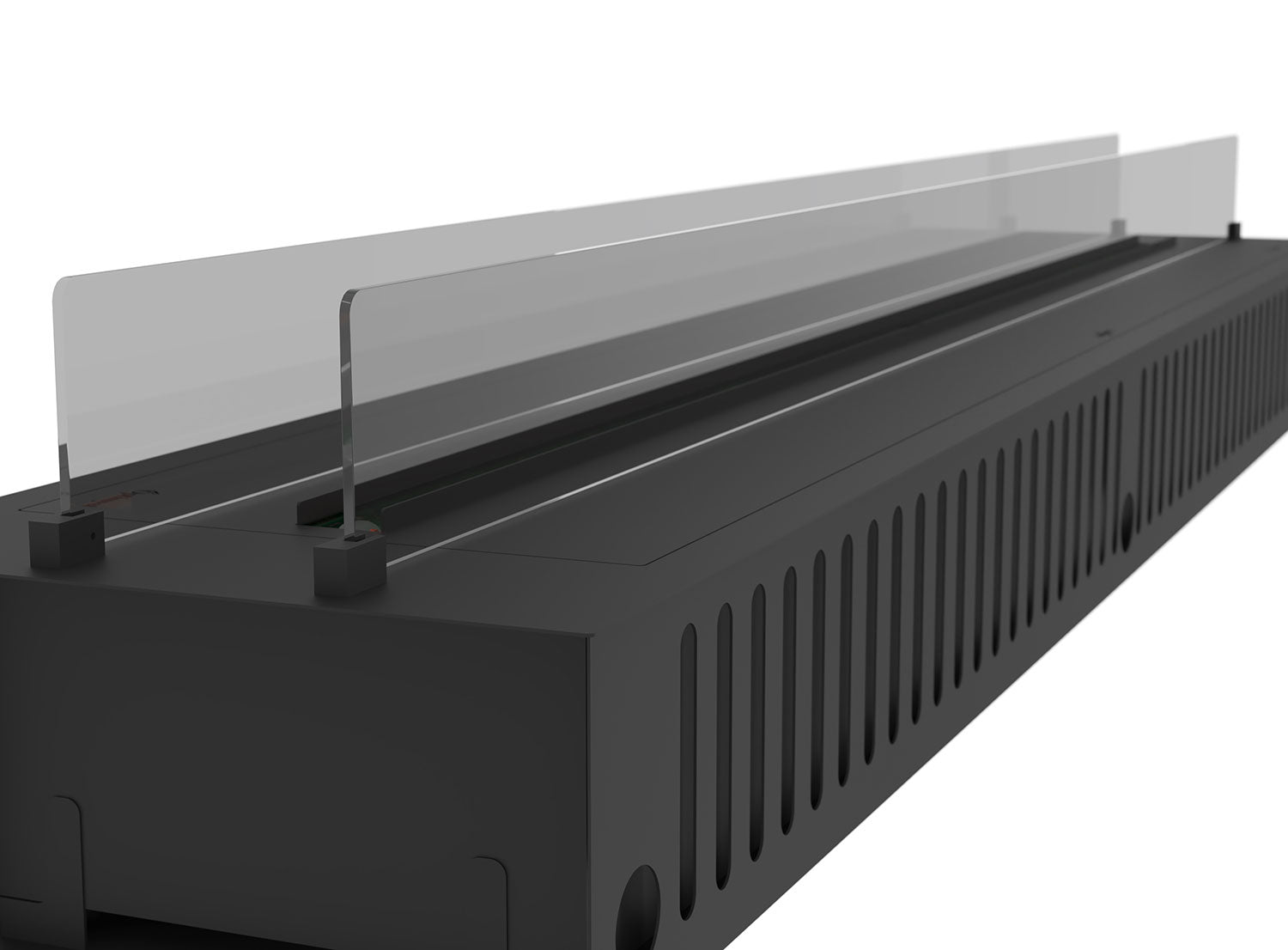 Camino a Vapore Elettrico da Incasso 220x48,5x33 cm Invapo Insert con Ricarica Automatica e LED RGB Nero