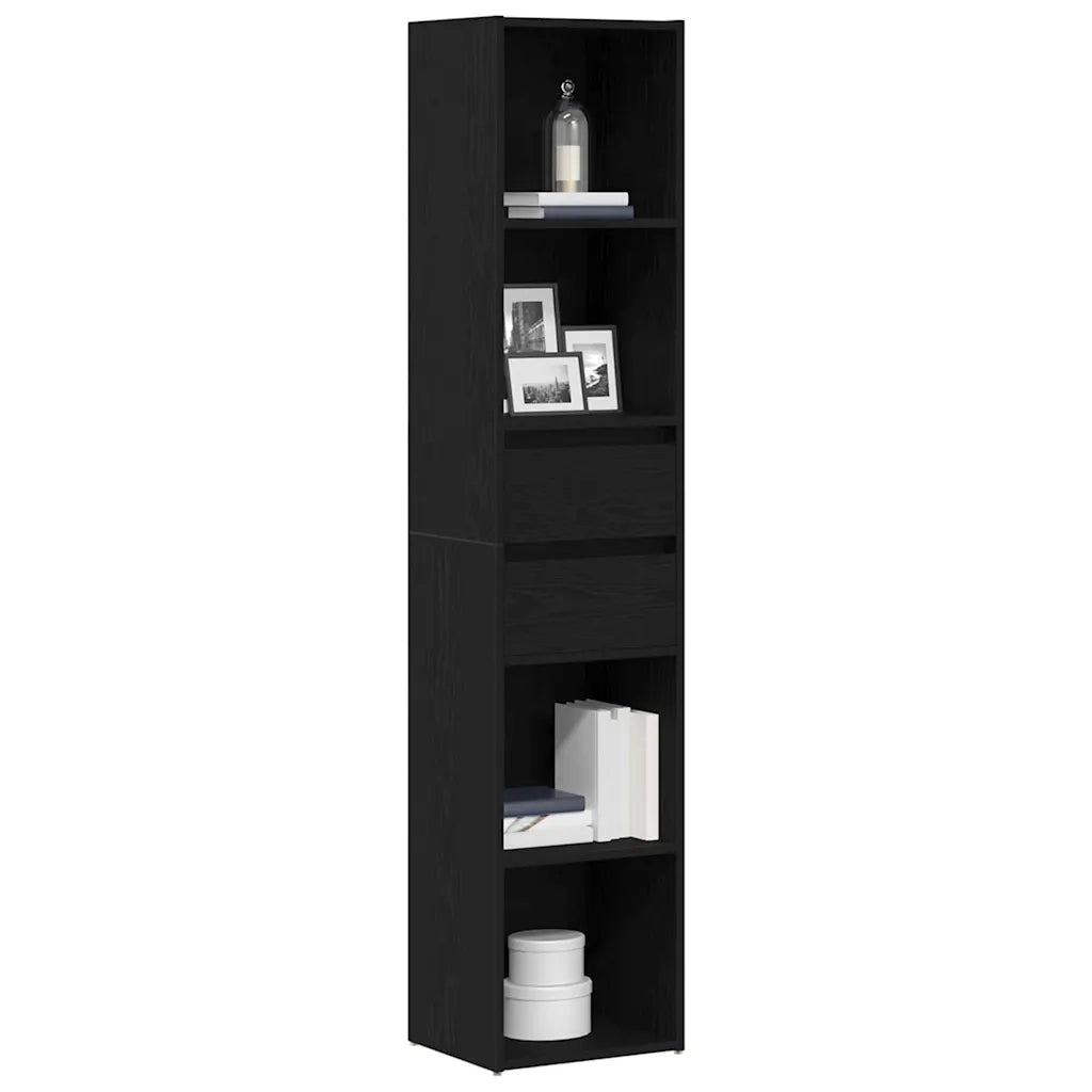 Armadio per Libri Rovere Nero 36 x 30 x 171 cm 862499