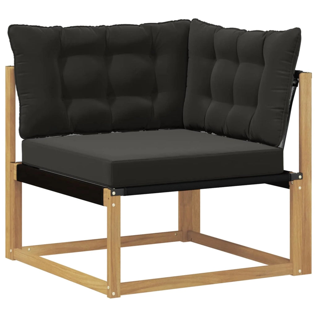 Set di divani da esterno 6 pz Bianco e Nero 3389014