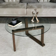 Ragia, Tavolino da Salotto Portariviste, 80x80x41h cm Marrone Noce