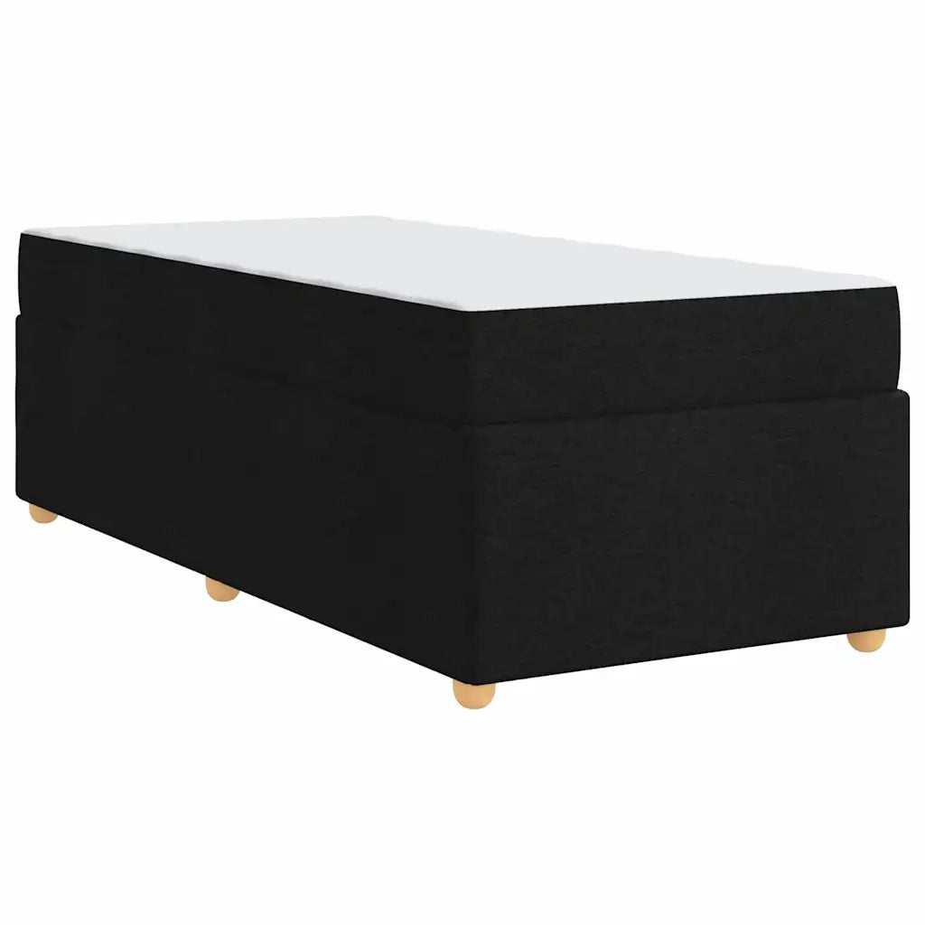 vidaXL Struttura del letto con materasso Nero 90 x 190 cm Tessuto
