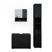 Vicco Set mobili bagno Antracite lucido 3 parti, con cassettiera e colonna