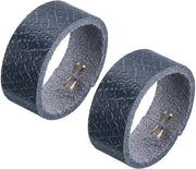 Otturatore a cinghia 2 pezzi - Pelle - Riserva cinghia - Accessori per cinghia di sicurezza - Blu scuro - Installazione semplice - 8,5 cm x 1,3 cm - Otturatore cinghia