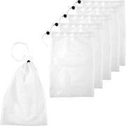 6 Pacchi 24 x 36 cm Sacchetto di Spazzolatura per Pulizia Veloce con Corda di Trattenuta Pull-N-Lock Filtro per Acquario con Reticolo Fino per Piscine, Laghi e Acquari Lavatrice